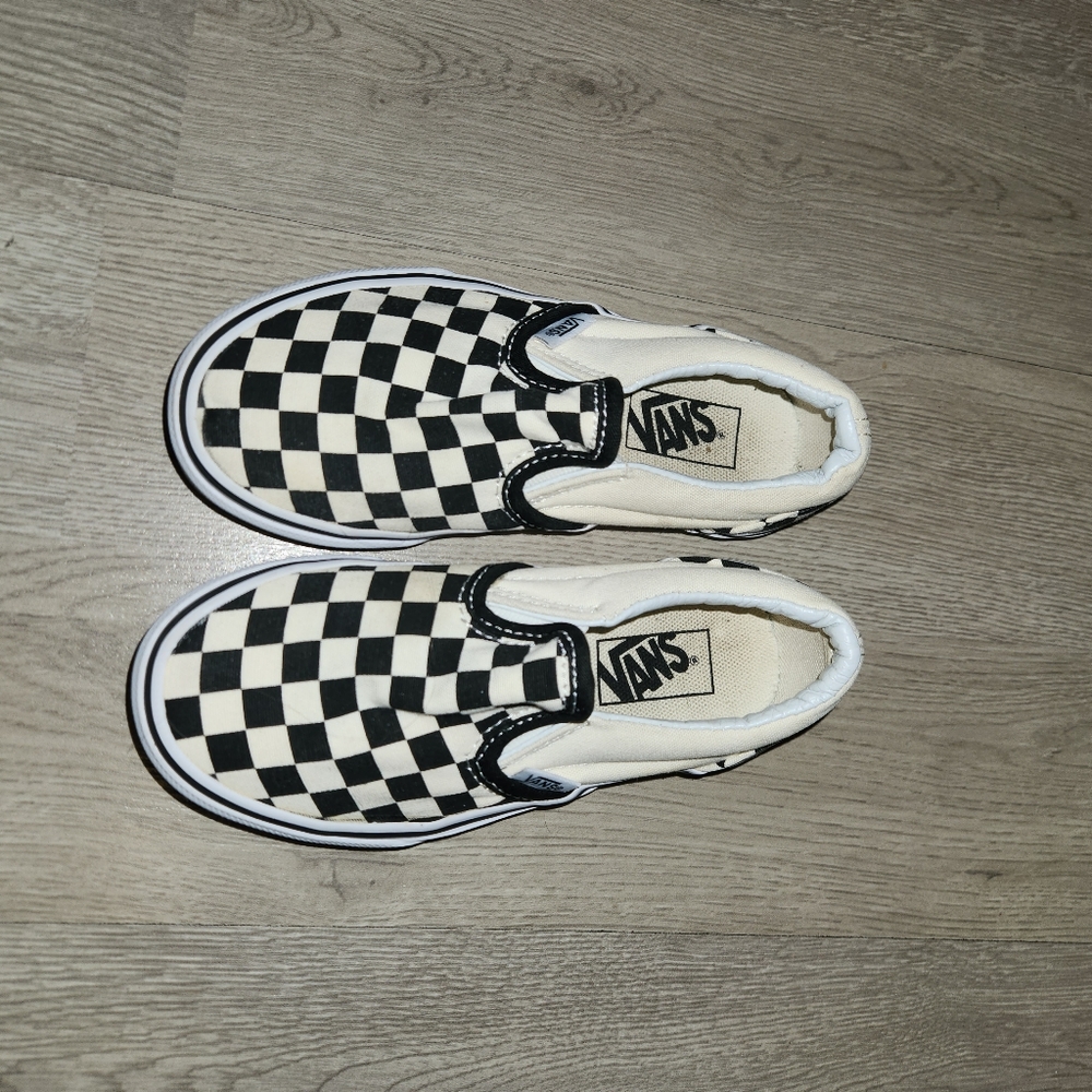 Vans Black and White Checkered Slip-Ons